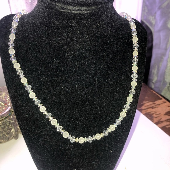 Aurora Borealis Two Strand Necklace. Lovely vintage necklace - preloved. - Picture 6 of 6